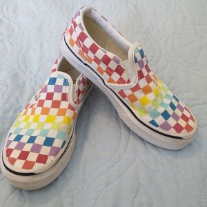 Vans Multicolor Checkered Kids Slip-On Sneakers